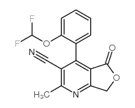 5-[2-(difluoromethoxy)phenyl]-3-methyl-7-oxo-8-oxa-2-azabicyclo[4.3.0] nona-1,3,5-triene-4-carbonitrile Structure