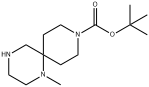 tert-Butyl 1-methyl-1,4,9-triazaspiro[5.5]undecane-9-carboxylate structure