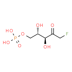 1-fluoro-1-deoxyribulose-5-phosphate structure