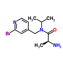 N-[(2-Bromo-4-pyridinyl)methyl]-N-isopropyl-L-alaninamide Structure