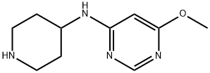6-甲氧基-N-(哌啶-4-基)嘧啶-4-胺结构式