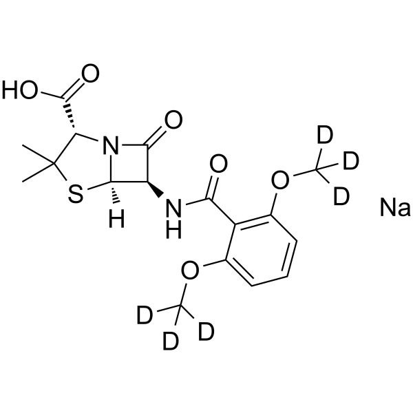 Methicillin-d6 sodium salt结构式