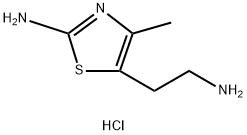 5-(2-aminoethyl)-4-methyl-1,3-thiazol-2-amine dihydrochloride结构式