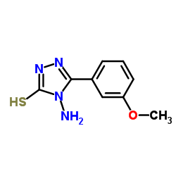 4-Amino-5-(3-methoxyphenyl)-2,4-dihydro-3H-1,2,4-triazole-3-thione结构式