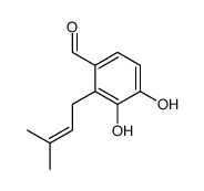 Benzaldehyde, 3,4-dihydroxy-2-(3-methyl-2-butenyl)- (9CI)结构式