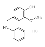 Phenol,2-methoxy-4-[(phenylamino)methyl]-, hydrochloride (1:1) Structure