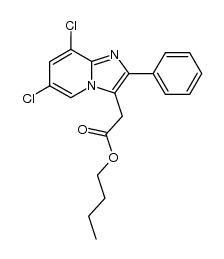 butyl 2-(6,8-dichloro-2-phenylimidazo[1,2-a]pyridin-3-yl)acetate Structure