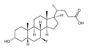 7-beta-fluoro-Lithocholic acid结构式