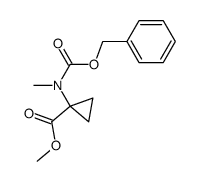 Methyl 1-(N-benzyloxycarbonyl-N-methyl)aminocyclopropane-1-carboxylic acid结构式