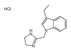 1-(4,5-dihydro-1H-imidazol-1-ium-2-ylmethyl)-3-ethylindole,chloride Structure