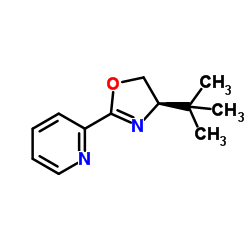 2-[(4R)-4-叔丁基-4,5-二氢-2-恶唑基]吡啶结构式