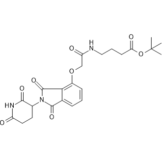 tert-butyl4-(2-((2-(2,6-dioxopiperidin-3-yl)-1,3-dioxoisoindolin-4-yl)oxy)acetamido)butanoate Structure