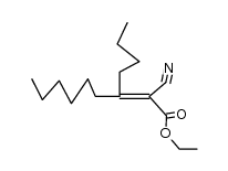 ethyl 3-butyl-2-cyano-2-nonenoate结构式