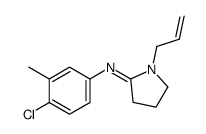 N-(4-chloro-3-methylphenyl)-1-prop-2-enylpyrrolidin-2-imine结构式