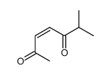 3-Heptene-2,5-dione, 6-methyl-, (3Z)- (9CI) Structure