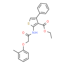 ethyl 2-{[(2-methylphenoxy)acetyl]amino}-4-phenyl-3-thiophenecarboxylate picture