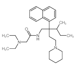 2-diethylamino-N-[3-methyl-2-naphthalen-1-yl-2-[2-(1-piperidyl)ethyl]pentyl]acetamide结构式