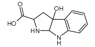 1,2,3,3a,8,8a-hexahydro-3a-hydroxypyrrolo[2,3-b]indole-2-carboxylic acid Structure