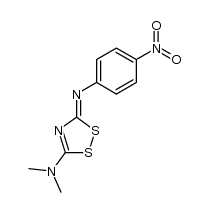 (5-dimethylamino-[1,2,4]dithiazol-3-ylidene)-(4-nitro-phenyl)-amine Structure