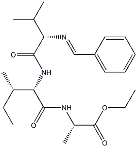 N-(Phenylmethylene)-L-Val-L-Ile-L-Ala-OEt Structure