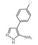 4-(4-氯苯基)-1H-吡唑-5-胺结构式