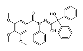 N'-(2-hydroxy-2,2-diphenylacetyl)-3,4,5-trimethoxy-N-phenylbenzohydrazide结构式