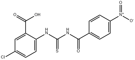 5-chloro-2-[[[(4-nitrobenzoyl)amino]thioxomethyl]amino]-benzoic acid picture