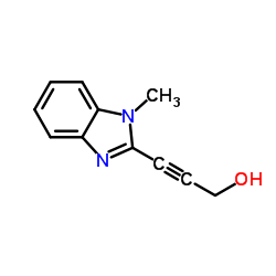 2-Propyn-1-ol,3-(1-methyl-1H-benzimidazol-2-yl)-(9CI)结构式