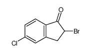 2-BROMO-5-CHLORO-2,3-DIHYDRO-1H-INDEN-1-ONE structure