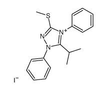 5-Isopropyl-3-methylsulfanyl-1,4-diphenyl-1H-[1,2,4]triazol-4-ium; iodide结构式