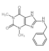 1H-Purine-2,6-dione,3,9-dihydro-1,3-dimethyl-8-[(phenylmethyl)amino]-结构式