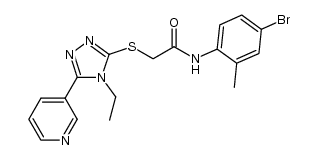 n-(4-bromo-2-methylphenyl)-2-[[4-ethyl-5-(3-pyridinyl)-4h-1,2,4-triazol-3-yl]sulfanyl]acetamide Structure