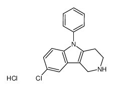 8-Chloro-5-phenyl-2,3,4,5-tetrahydro-1H-pyrido[4,3-b]indole; hydrochloride结构式