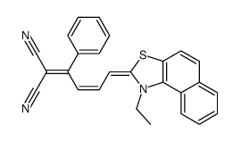 2-[4-(1-Ethylnaphtho[1,2-d]thiazol-2(1H)-ylidene)-1-phenyl-2-butenylidene]propanedinitrile结构式