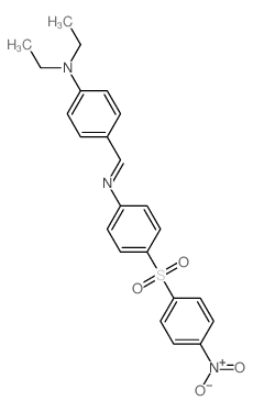 N,N-diethyl-4-[[4-(4-nitrophenyl)sulfonylphenyl]iminomethyl]aniline structure