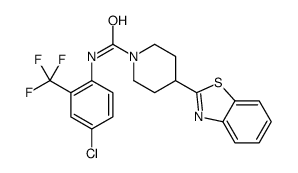 1-Piperidinecarboxamide,4-(2-benzothiazolyl)-N-[4-chloro-2-(trifluoromethyl)phenyl]-(9CI) structure