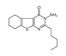 3-amino-2-pentyl-5,6,7,8-tetrahydro-[1]benzothiolo[2,3-d]pyrimidin-4-one结构式