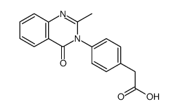 [4-(2-methyl-4-oxo-4H-quinazolin-3-yl)-phenyl]-acetic acid结构式