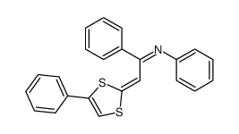 N,1-diphenyl-2-(4-phenyl-1,3-dithiol-2-ylidene)ethanimine Structure