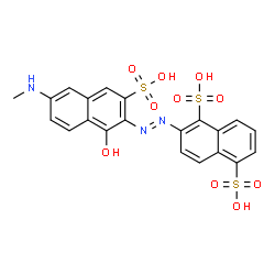 2-[[1-hydroxy-6-(methylamino)-3-sulpho-2-naphthyl]azo]naphthalene-1,5-disulphonic acid结构式