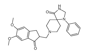 8-(5,6-dimethoxy-1-oxo-indan-2-ylmethyl)-1-phenyl-1,3,8-triaza-spiro[4.5]decan-4-one Structure