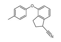 4-(4-methylphenoxy)-2,3-dihydro-1H-indene-1-carbonitrile Structure