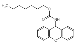 heptyl N-(9H-xanthen-9-yl)carbamate结构式