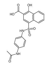 4-Hydroxy-3-naphthoesaeure-1-sulfonyl-N-(p-aminoacetanilid)结构式