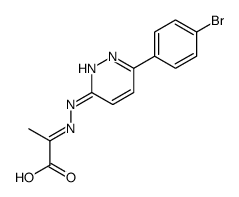 2-[[6-(4-bromophenyl)pyridazin-3-yl]hydrazinylidene]propanoic acid结构式