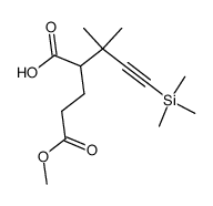 (+/-)-2-[1,1-dimethyl-3-(trimethylsilanyl)prop-2-ynyl]pentanedioic acid 5-methyl ester结构式