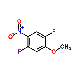 1,4-二氟-2-甲氧基-5-硝基苯结构式