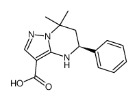 (5S)-(-)-7,7-dimethyl-5-phenyl-4,5,6,7-tetrahydropyrazolo[ 1,5-a]-pyrimidine-3-carboxylic acid Structure