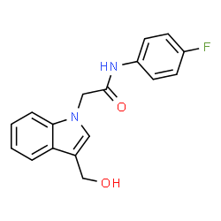 1H-INDOLE-1-ACETAMIDE, N-(4-FLUOROPHENYL)-3-(HYDROXYMETHYL)- picture