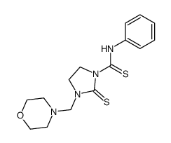 3-morpholin-4-ylmethyl-2-thioxo-imidazolidine-1-carbothioic acid anilide结构式